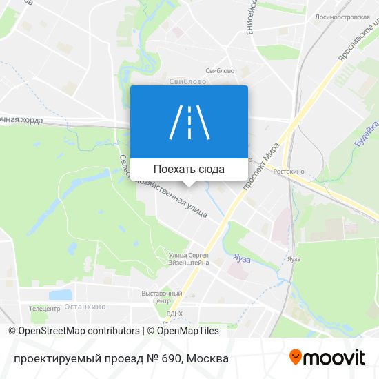 Карта проектируемый проезд № 690