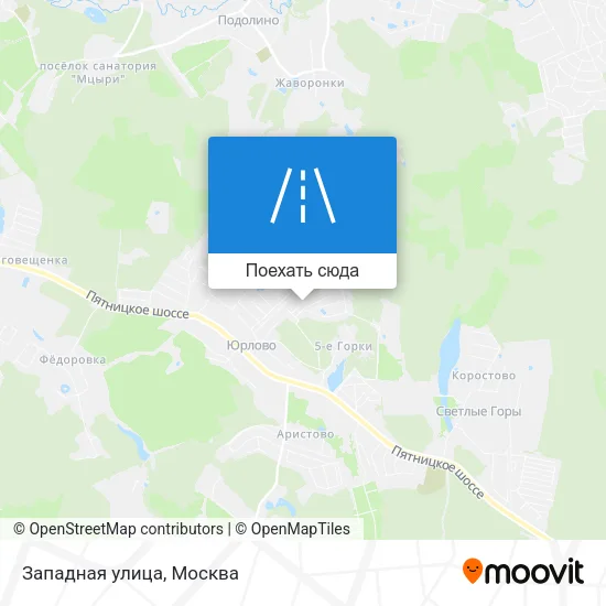 Карта Западная улица