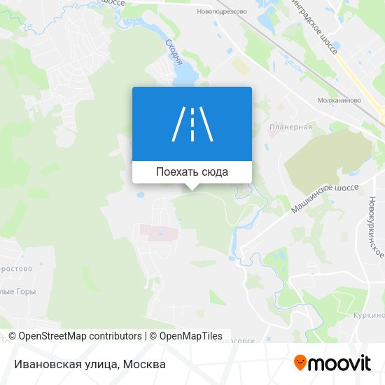 Карта Ивановская улица