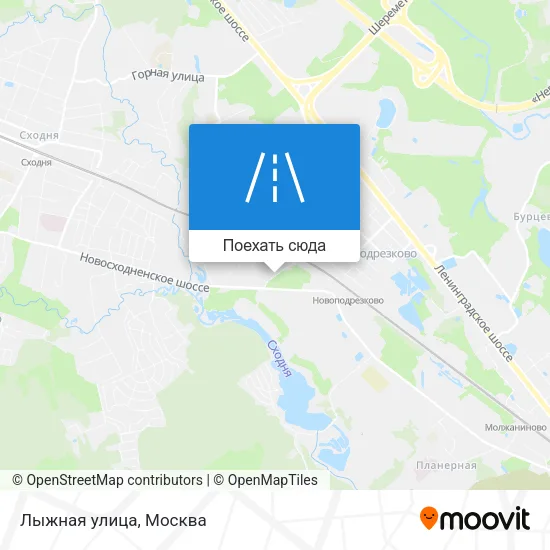 Карта Лыжная улица
