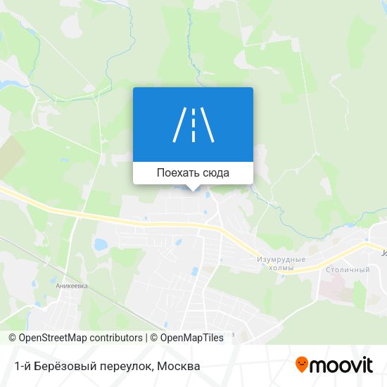 Карта 1-й Берёзовый переулок