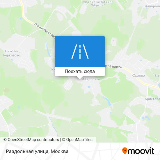 Карта Раздольная улица