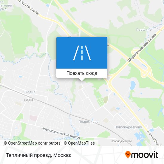 Карта Тепличный проезд