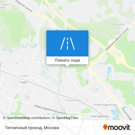 Карта Тепличный проезд
