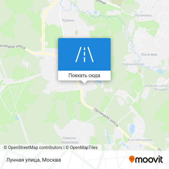 Карта Лунная улица