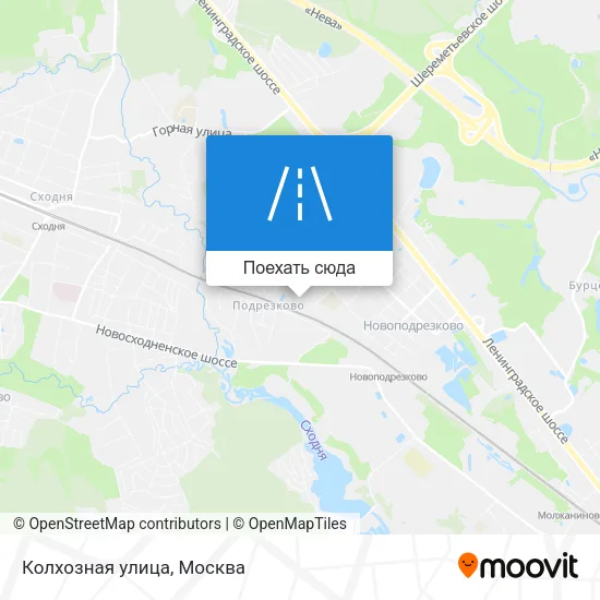 Карта Колхозная улица