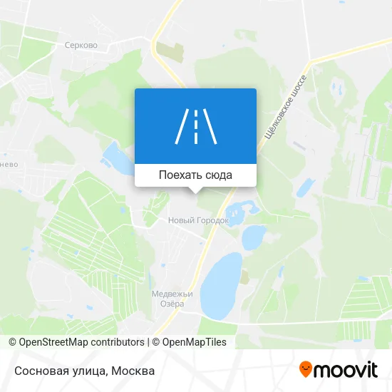 Карта Сосновая улица