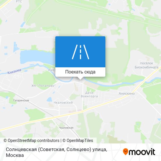 Карта Солнцевская (Советская, Солнцево) улица