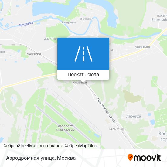 Карта Аэродромная улица