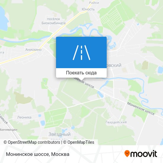 Карта Монинское шоссе
