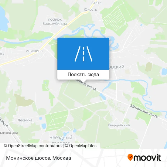Карта Монинское шоссе