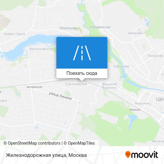 Карта Железнодорожная улица
