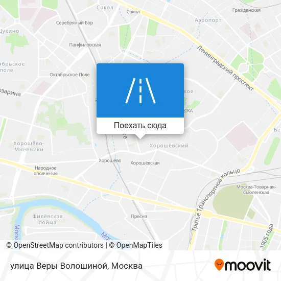 Карта улица Веры Волошиной