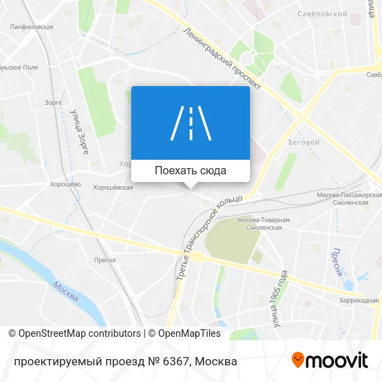 Карта проектируемый проезд № 6367