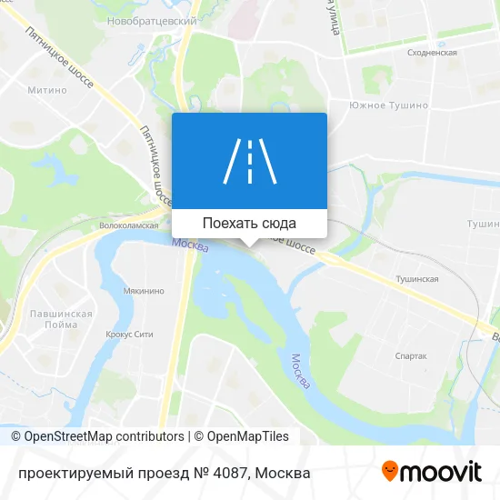 Карта проектируемый проезд № 4087