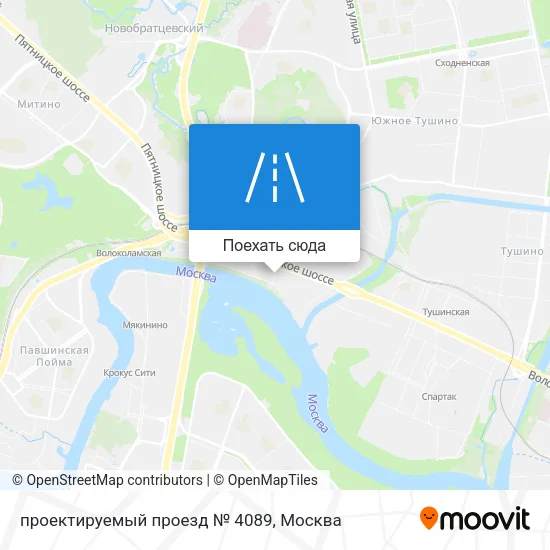 Карта проектируемый проезд № 4089