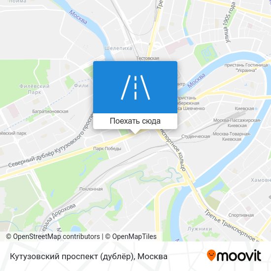 Карта Кутузовский проспект (дублёр)