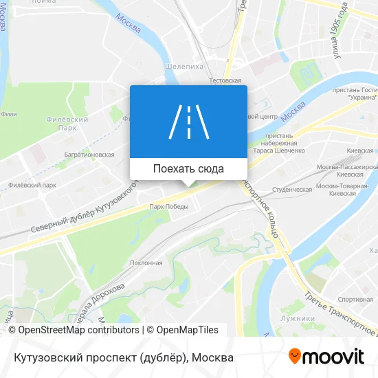 Карта Кутузовский проспект (дублёр)