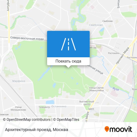 Карта Архитектурный проезд