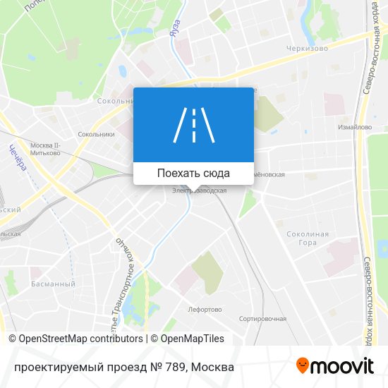 Карта проектируемый проезд № 789