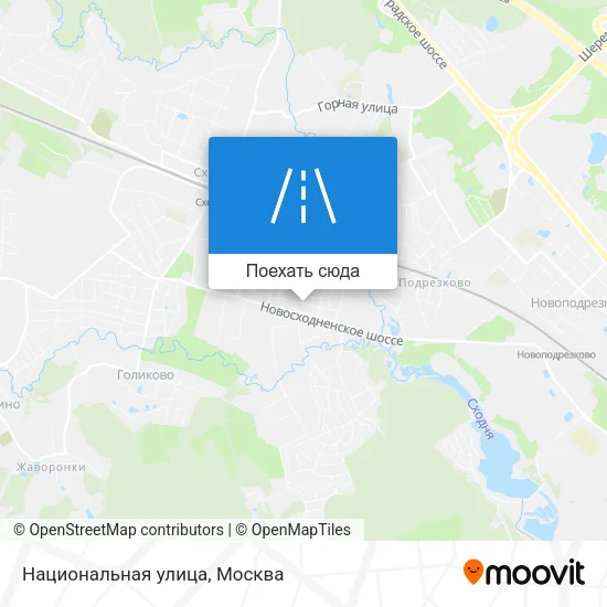 Карта Национальная улица