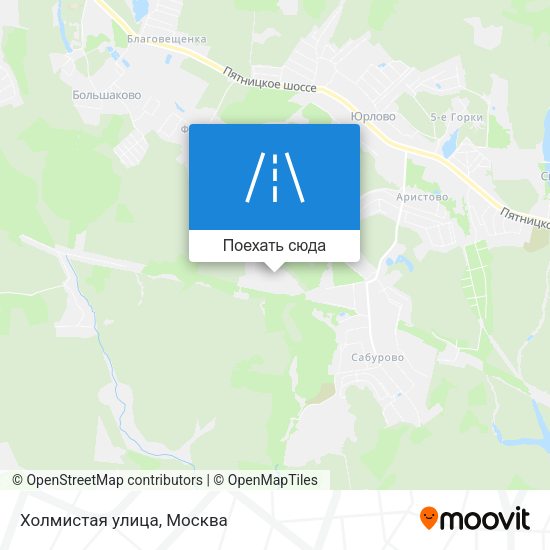 Карта Холмистая улица