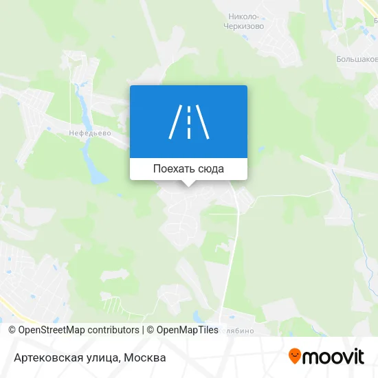Карта Артековская улица
