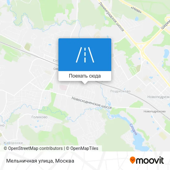 Карта Мельничная улица