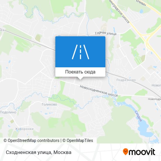 Карта Сходненская улица