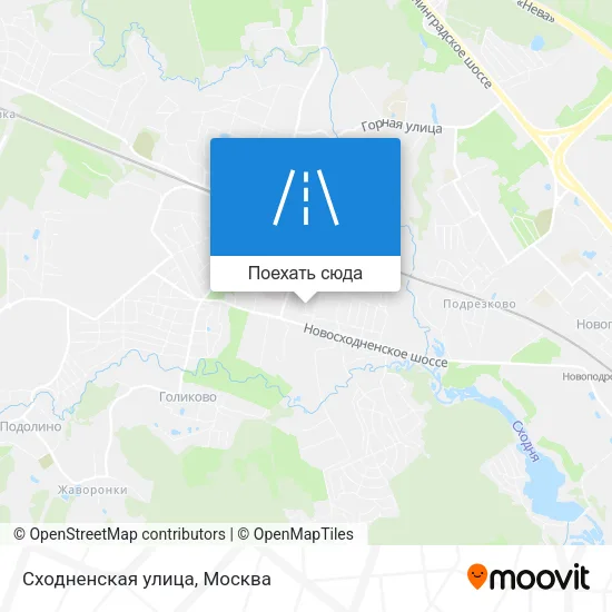 Карта Сходненская улица