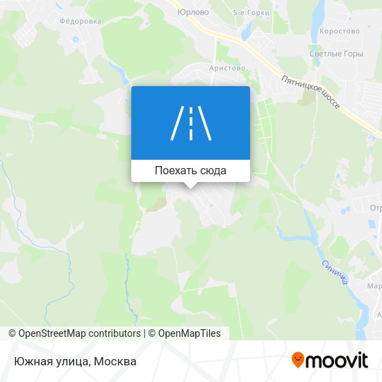 Карта Южная улица