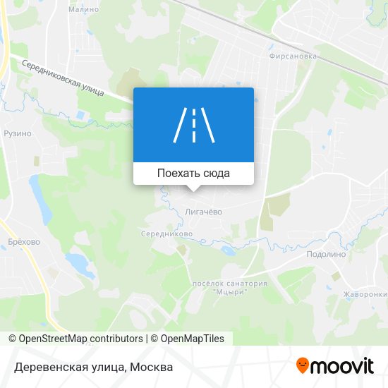 Карта Деревенская улица