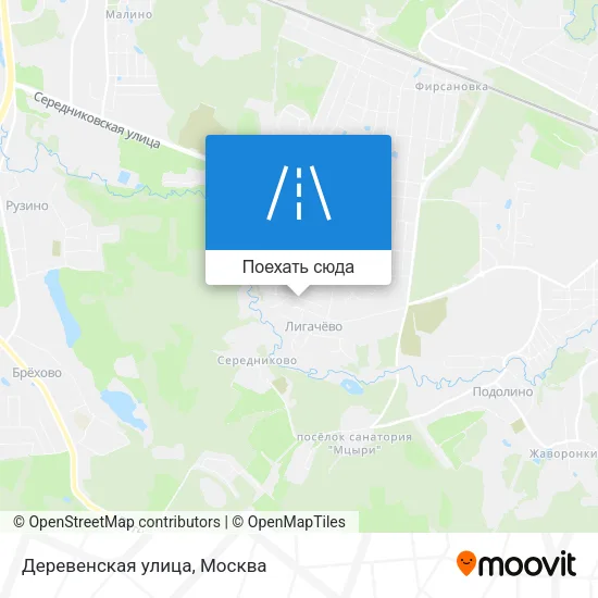 Карта Деревенская улица
