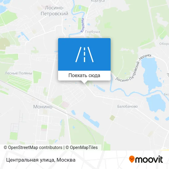 Карта Центральная улица