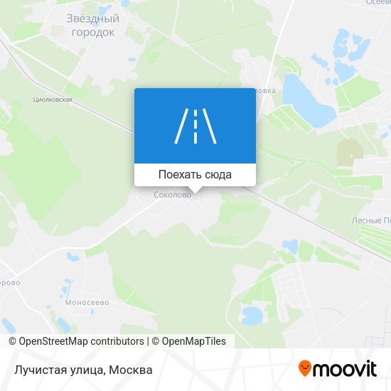 Карта Лучистая улица