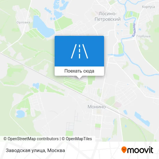 Карта Заводская улица