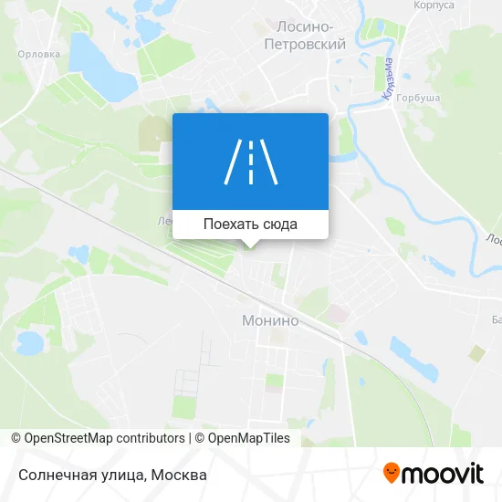 Карта Солнечная улица