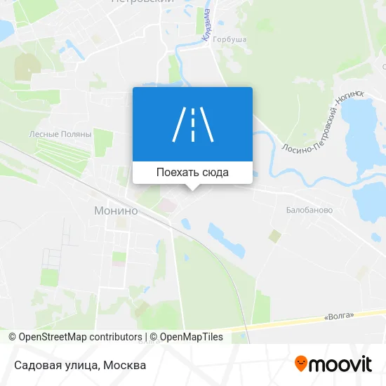 Карта Садовая улица