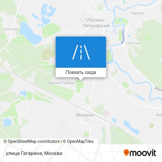 Карта улица Гагарина