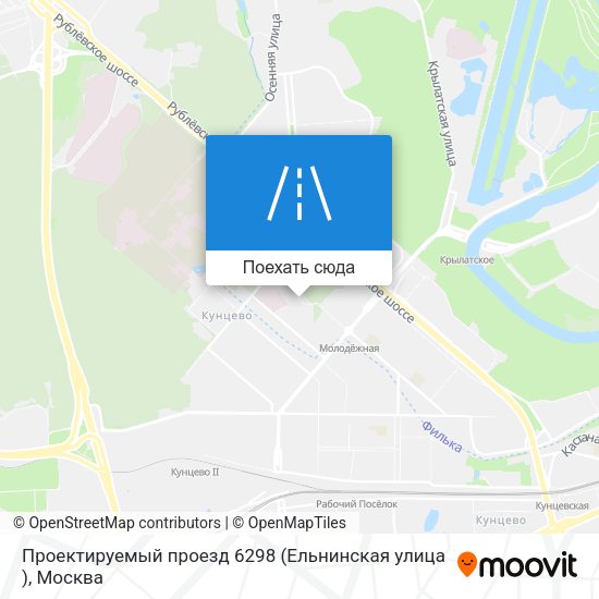 Карта Проектируемый проезд 6298 (Ельнинская улица )