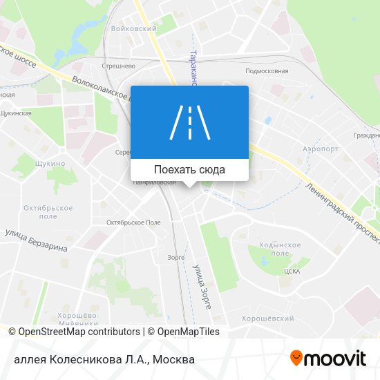 Карта аллея Колесникова Л.А.