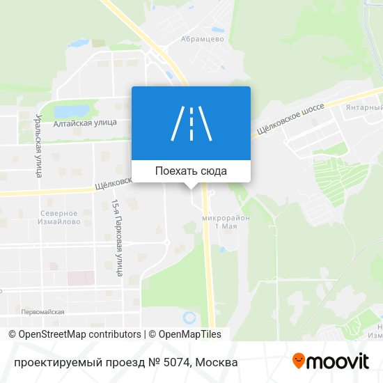 Карта проектируемый проезд № 5074