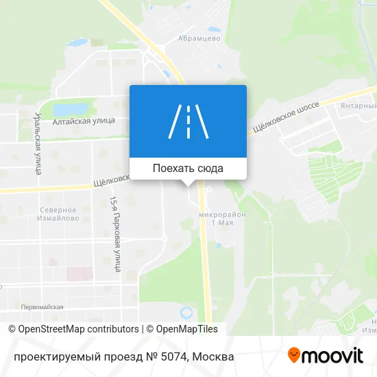 Карта проектируемый проезд № 5074