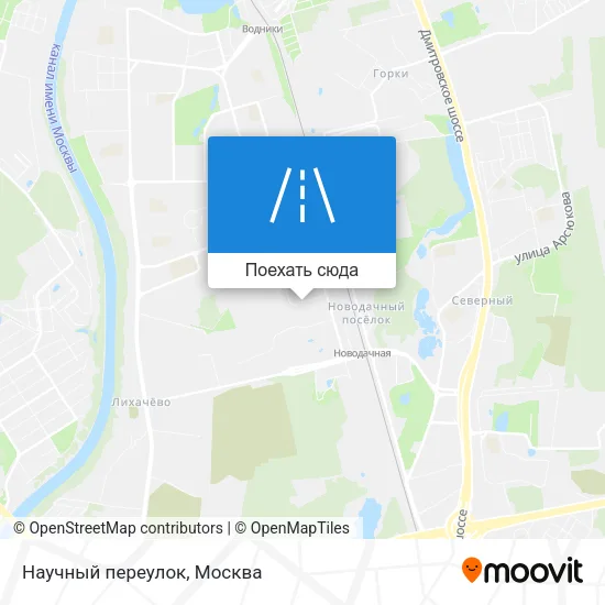 Карта Научный переулок