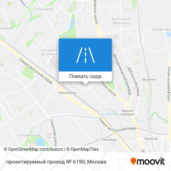 Карта проектируемый проезд № 6190