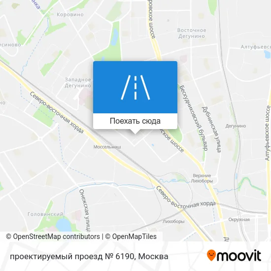 Карта проектируемый проезд № 6190