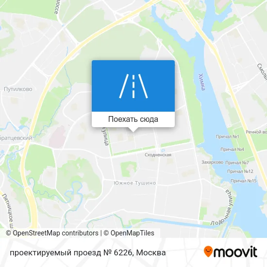 Карта проектируемый проезд № 6226