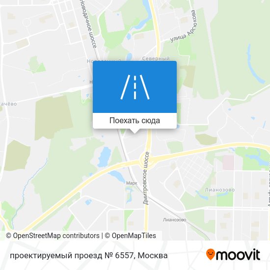 Карта проектируемый проезд № 6557
