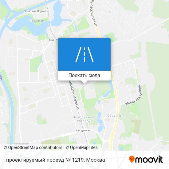 Карта проектируемый проезд № 1219