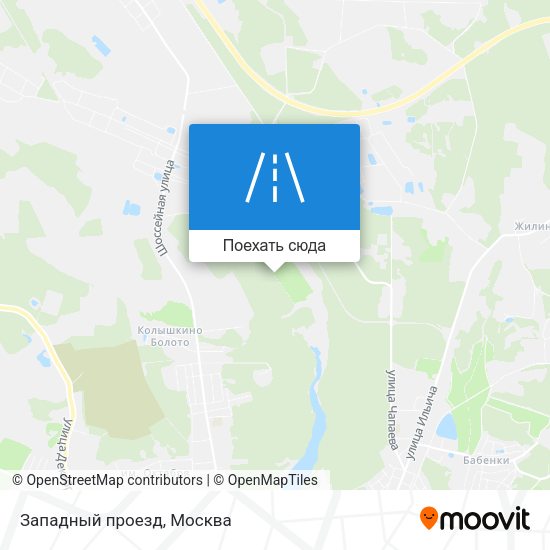 Карта Западный проезд